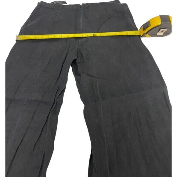 Massimo Dutti Womens Linen trousers Pants EU 36 US 4 Black Wide leg 5091/960 - Picture 5 of 9
